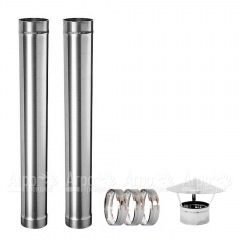 Комплект дымохода нерж 1 мм Ф-115 мм для садовой печи Kolundrov УДачный кулинар во Владикавказе