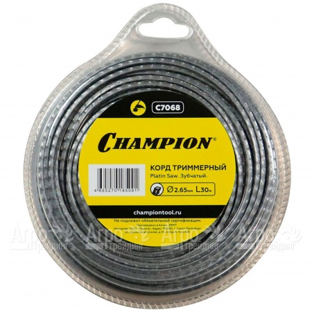 Корд триммерный Champion Platin Saw 2.65мм, 30м (зубчатый)  во Владикавказе