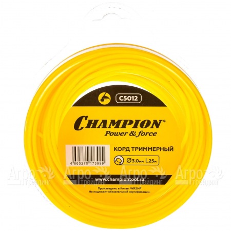 Корд триммерный Champion Round 3.0мм, 25м (круглый)  во Владикавказе