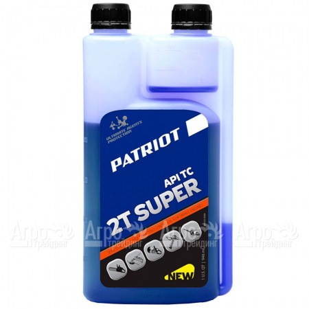 Масло полусинтетическое с дозатором Patriot Super Active 2T 0.946 л для 2-х тактных двигателей  во Владикавказе