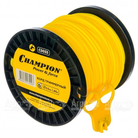 Корд триммерный Champion Star 3.0мм, 60м (звезда)+нож  во Владикавказе