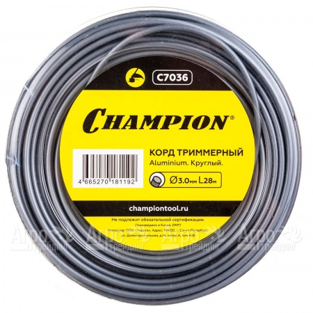 Корд триммерный Champion Aluminium 3.0мм, 28м (круглый)  во Владикавказе