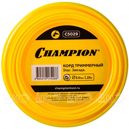 Корд триммерный Champion Star 3.0мм, 25м (звезда)  во Владикавказе