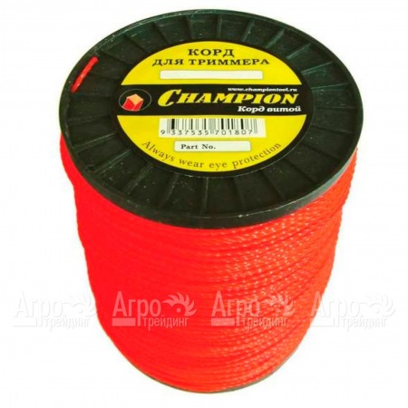 Корд триммерный Champion Twisted Square 2.4мм, 450м (витой квадрат)+нож  во Владикавказе