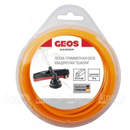 Леска триммерная квадратная GEOS by Al-Ko Quadra 2.4 мм, 15 м в блистере  во Владикавказе