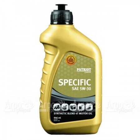 Масло Patriot Specific SAE 5W-30 946 мл для 4-х тактных двигателей во Владикавказе