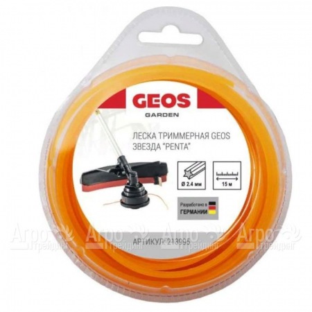 Леска триммерная звезда GEOS by Al-Ko Penta 2.4 мм, 15 м в блистере  во Владикавказе