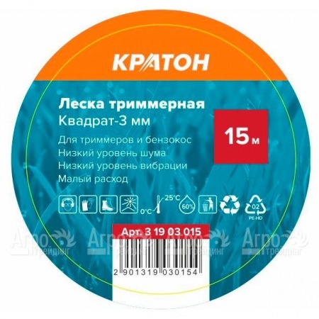 Леска триммерная Кратон Квадрат-3 мм во Владикавказе
