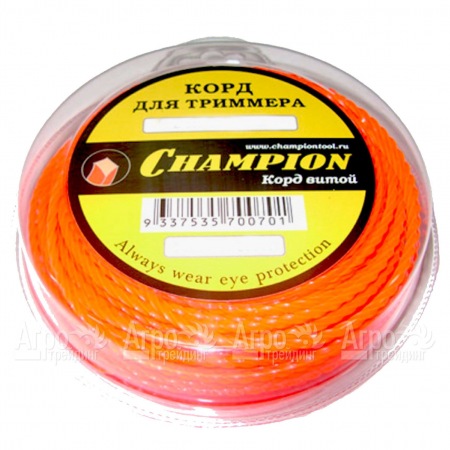 Корд триммерный Champion Twisted Square 2.4мм, 12м (витой квадрат)  во Владикавказе