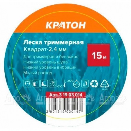 Леска триммерная Кратон Квадрат-2.4 мм во Владикавказе