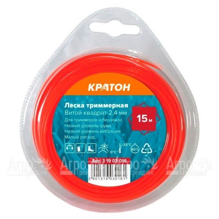 Леска триммерная Кратон Витой квадрат-2.4 мм во Владикавказе