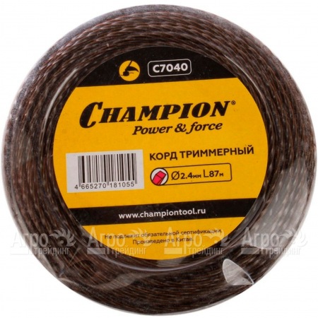 Корд триммерный Champion Magic 2.4мм, 87м (витой квадрат)+нож  во Владикавказе