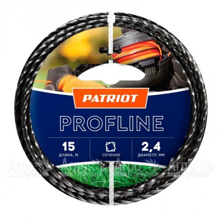 Леска триммерная Patriot Profline D 2.4 мм L 15 м во Владикавказе