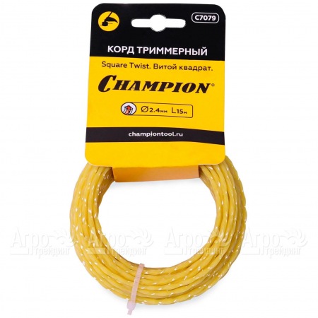 Корд триммерный Champion Square Twist 2.4мм, 15м (витой квадрат) во Владикавказе