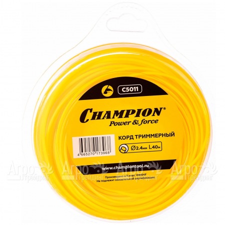 Корд триммерный Champion Round 2.4мм, 40м (круглый)  во Владикавказе