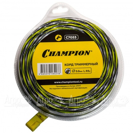 Корд триммерный Champion Tornado 3.0мм, 44м (витой квадрат)  во Владикавказе