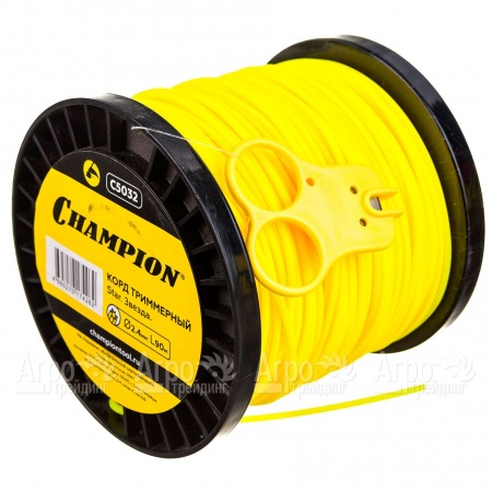 Корд триммерный Champion Star 2.4мм, 90м (звезда)+нож  во Владикавказе
