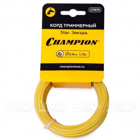 Корд триммерный Champion Star 2.0мм, 15 м (звезда) во Владикавказе
